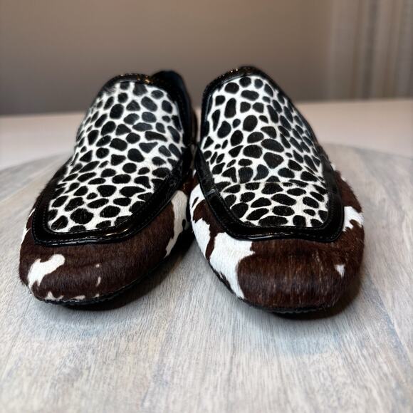 Donald J Pliner Women's Rezza Mixed Print Calf Hair Slippers Shoes US Size 6.5 M - Picture 4 of 10